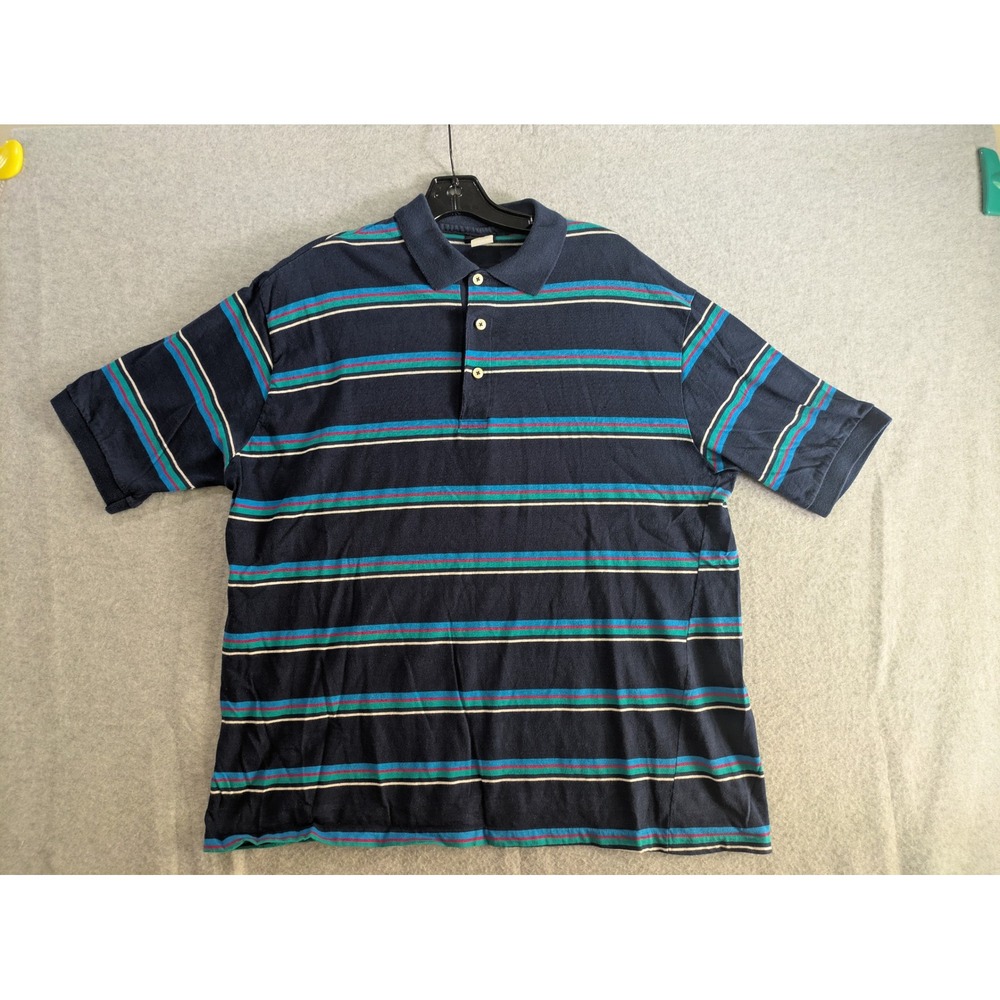 Chesterfield Striped Shirt Men's 2XL Vintage Retro Short Sleeve Polo USA‎ Made